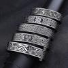 Hot Retro Personality Viking Style Viking Pattern Titanium Steel Opening Bracelet Titanium Steel Jewelry