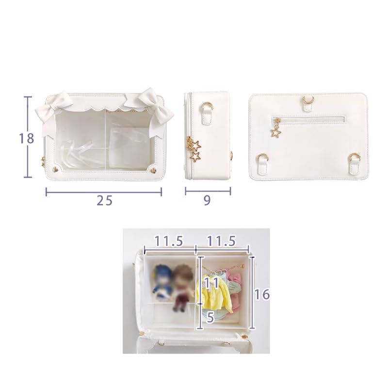 Multi-functional Ita Bag with Dividers (Small) / White, Otaku Goods, G.trigger Ita Bag, Clear Bag [Parallel Import]