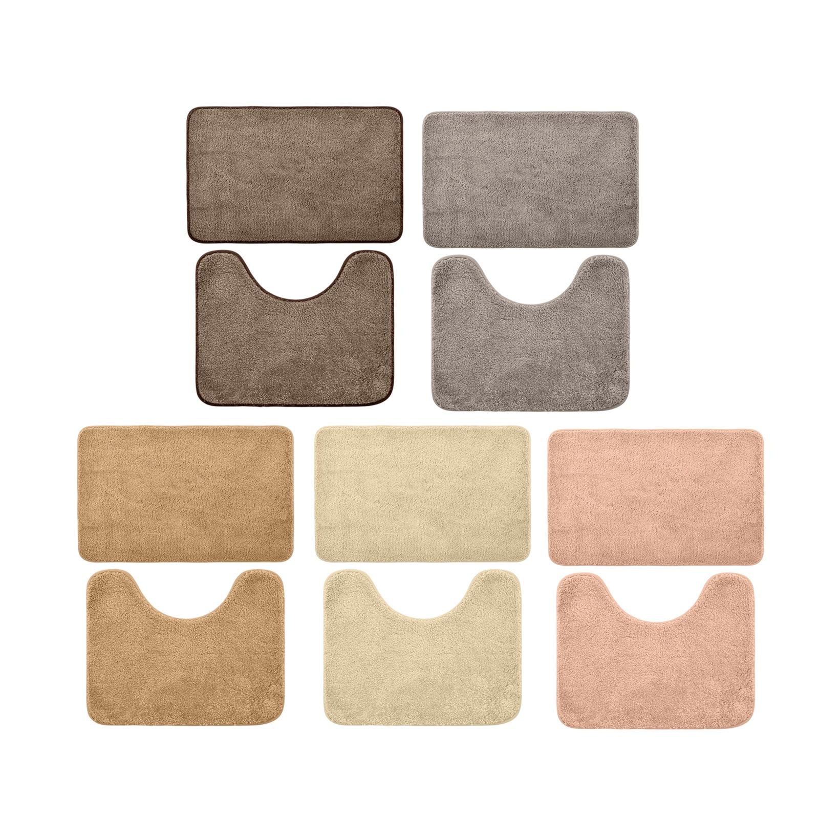 Toilet Rugs U Shaped Washable Bath Rugs For Bathroom Non Extra Soft And Absorbent Microfiber Bath Mat Plush Comfortable Contours Bath Rugs For Toile