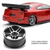 4pcs Set Tire Tyre Aluminium Alloy Hubs Wheel Rims for 1:10 Drift Racing RC Car (Black)