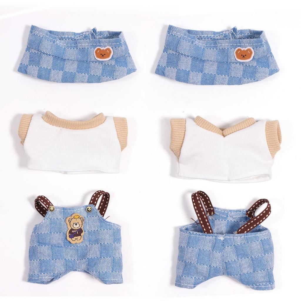 Cimoon Next-Day-Lieferung Plüschkleidung, Nur Outfit, 15cm17cm Plüschpuppenkleidung, Niedliches Kostüm Anzieh-DIY-Zubehör, Puppenanzug, Strampler, Foto