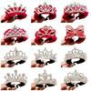 High Ponytail Fixed Artifact Children's New Year Crown Pearl Hair Clip Crab  Women/Kids
