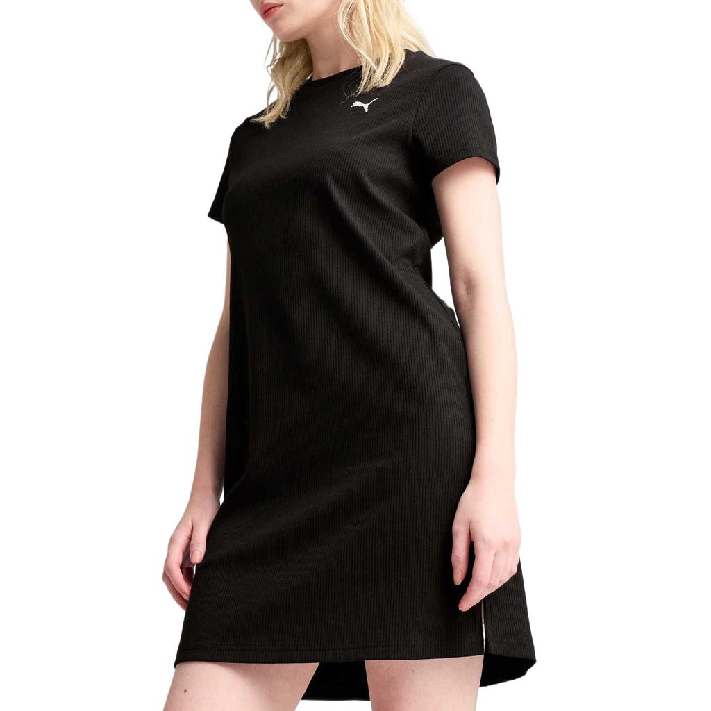 Puma Moisture-Wicking Loose Casual Outdoor Sports Short Sleeve Dress Women Dresses Black 685022-01