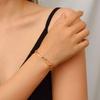 Stainless Steel 1:3 Oval Pearl Circle Fashion Fine Jewelry Bracelets & Bangles Charm Simple 18k Gold Plated Women