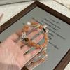 Natural Orange Moonstone Beaded Bracelet Women Original Design Versatile Unique Jewelry