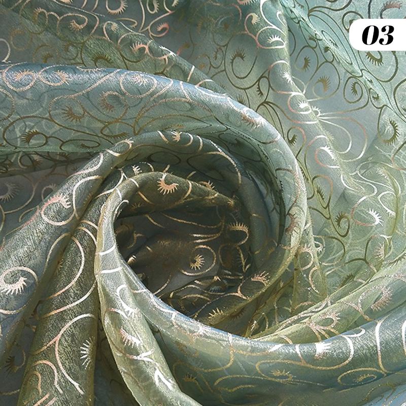 

1M Hot Stamping Silver Creative Meteor Pattern Organza Designer Fabric Gauze Tulle Fabric Diy Dress Stage Clothing Decor 100x150cm