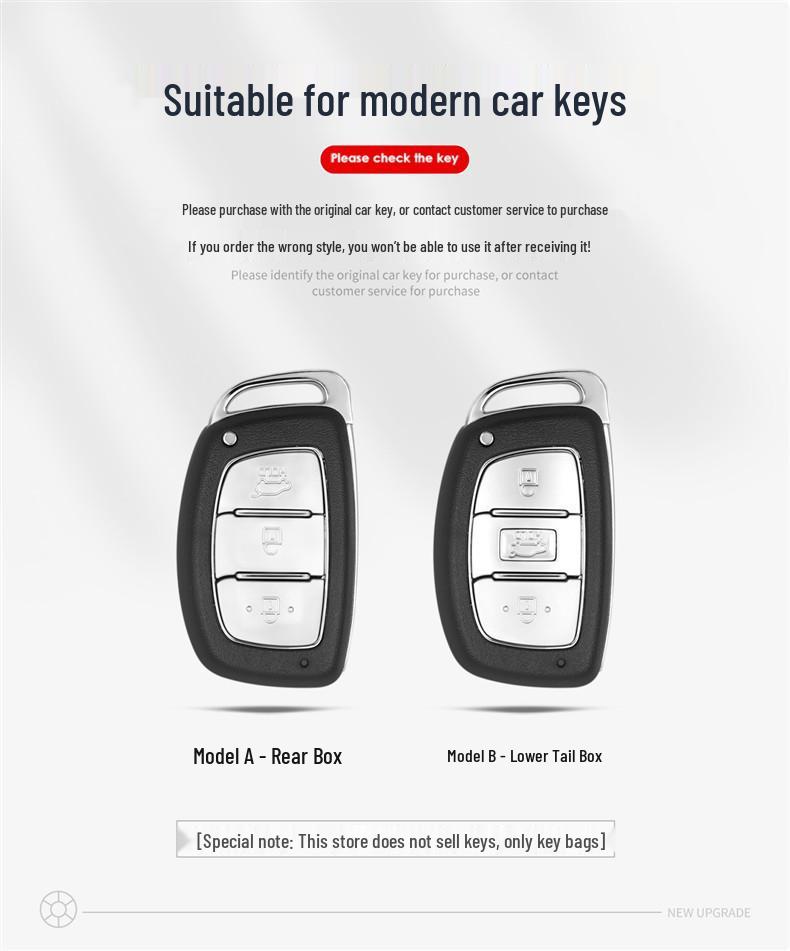 Suitable Key Case for Beijing Hyundai Elantra, ix35, Langdong, Mingtu, ix25, Yue Dong, Rena with Unisex Buckle
