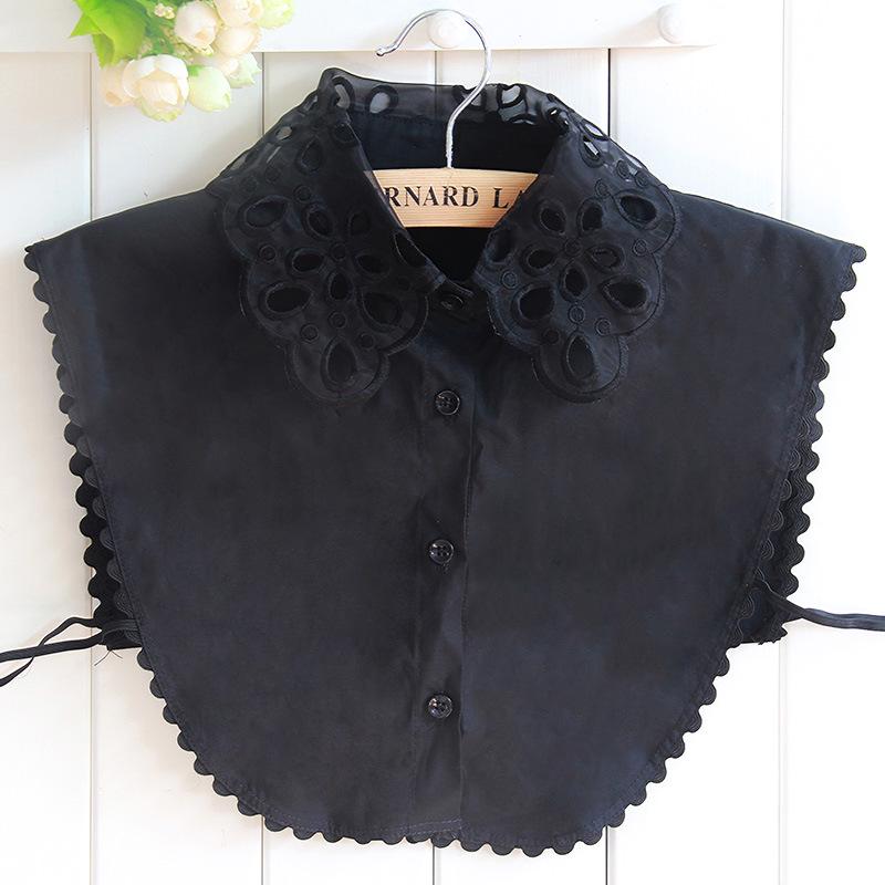 Korean Style Lace Organza False Collar for Women - Autumn/Winter Fashion