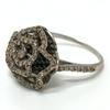 jewelry Camellia Design Rose D0.44ct D0.50ct Ring K18WG Silver