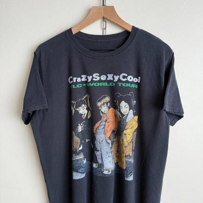TLC CraxySexyCool Rock Rap Hip Hop Short Sleeve Black Shirt KV29936