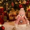 Exquisite Christmas Snowman Doll Soft Christmas Snowman Figurine Window Display