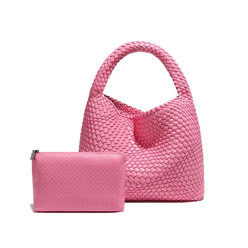 Hand-woven Women's Bags, Daily Casual Shoulder Bags, Large-capacity Underarm Bags, Bucket Bags.