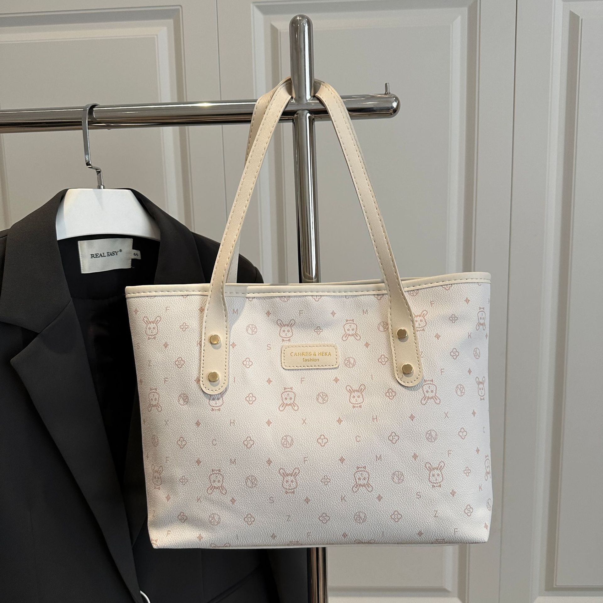 Fashion retro large-capacity shoulder bag 2025 new tote foreign style casual versatile simple tote bag underarm