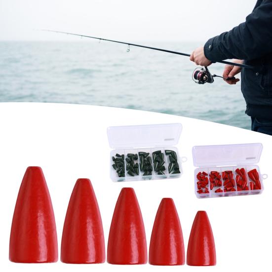 50Pcs Fishing Weight Sinkers Kit Rustproof Corrosion Resistant Saltwater Freshwater Metal Lead Fishing Weights Set