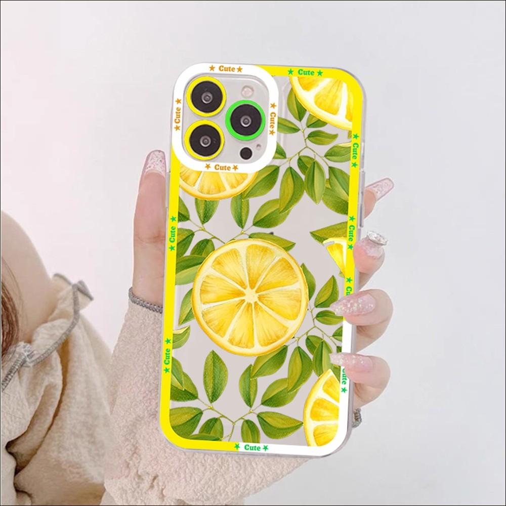 Fruit lemon Phone Case For iPhone 14 13 12 11 Pro Max XS X XR SE 2020 6 7 8 Plus Mini Protective Cover
