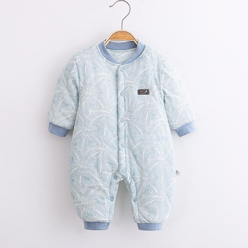 Thick, Quilted Cotton Baby Onesie for Autumn & Winter