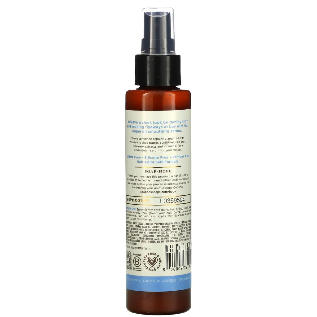 Soapbox, smoothing serum, anti-frizz, argan oil, 147 ml (5 fl oz)