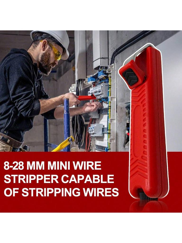 1/2PCS Red Cable Stripping Knife, 8-28mm Mini Knife Type Wire Stripping Pliers, Scissor Pliers, Crim