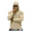 Men's Lightweight Long Sleeve Hooded Shirt Sun Athletic Pullover for Outdoor Sports Fishing and Fitness Activities