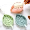 1PC Leaf Double Drain Soap Box No Punching Toilet Bathroom Laundry Soap Counter Shelf Soap Box Rack