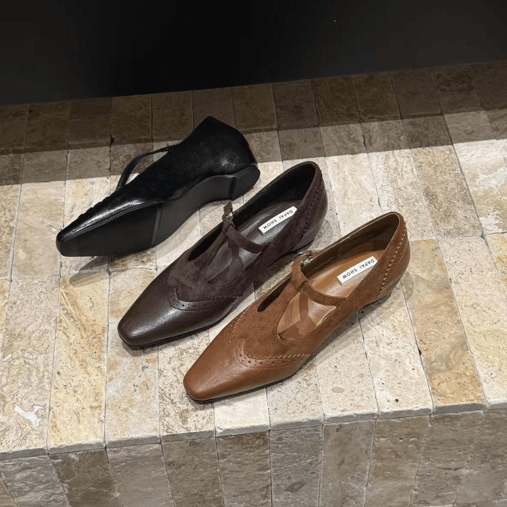 Mary Jane High Heels Französisch Retro Innen Erhöhend Einzelne Schuhe 2025 Herbst Neu Lässig Nicht Müde Füße Kleine Lederschuhe