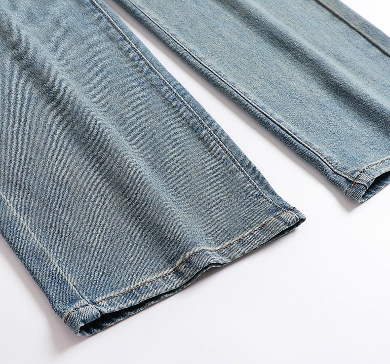 Plus Size Summer Thin Straight-Leg Wide Drape Jeans for Pear-Shaped Bodies