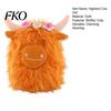 Plush Animal for Kids Highland Cow Stuffed Toy, Cute Fluffy Scottish Safe Toy Doll, Soft Farm Cattle Doll Kids, Adults