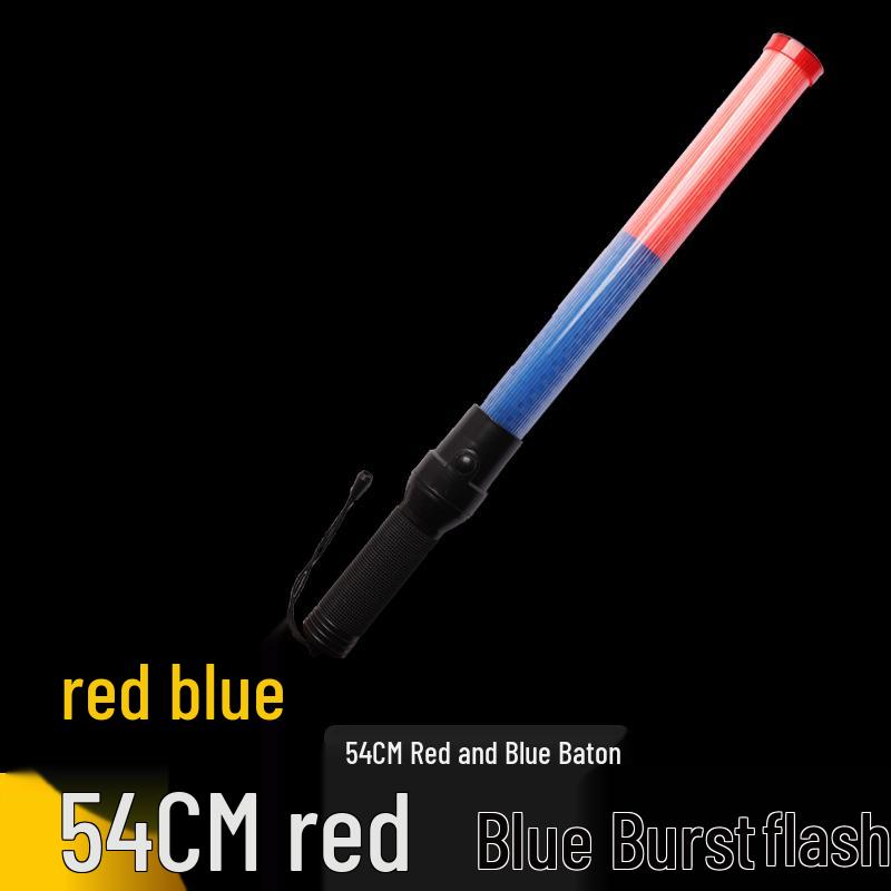 

Anxiang 54cm Rechargeable Red & Blue Flashing Traffic Baton for Safety & Evacuation 54CM Red and Blue, Battery