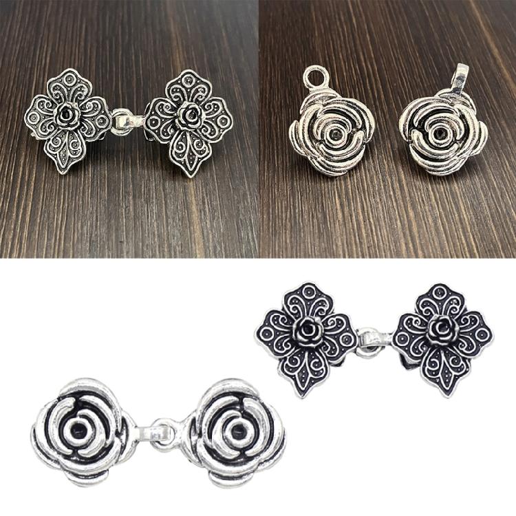 Elegant and Practical Rose/Leaf Cardigan Clip Scarf Fastener Shirt Clasp Fashionable Sweater Guard for Daily Wear