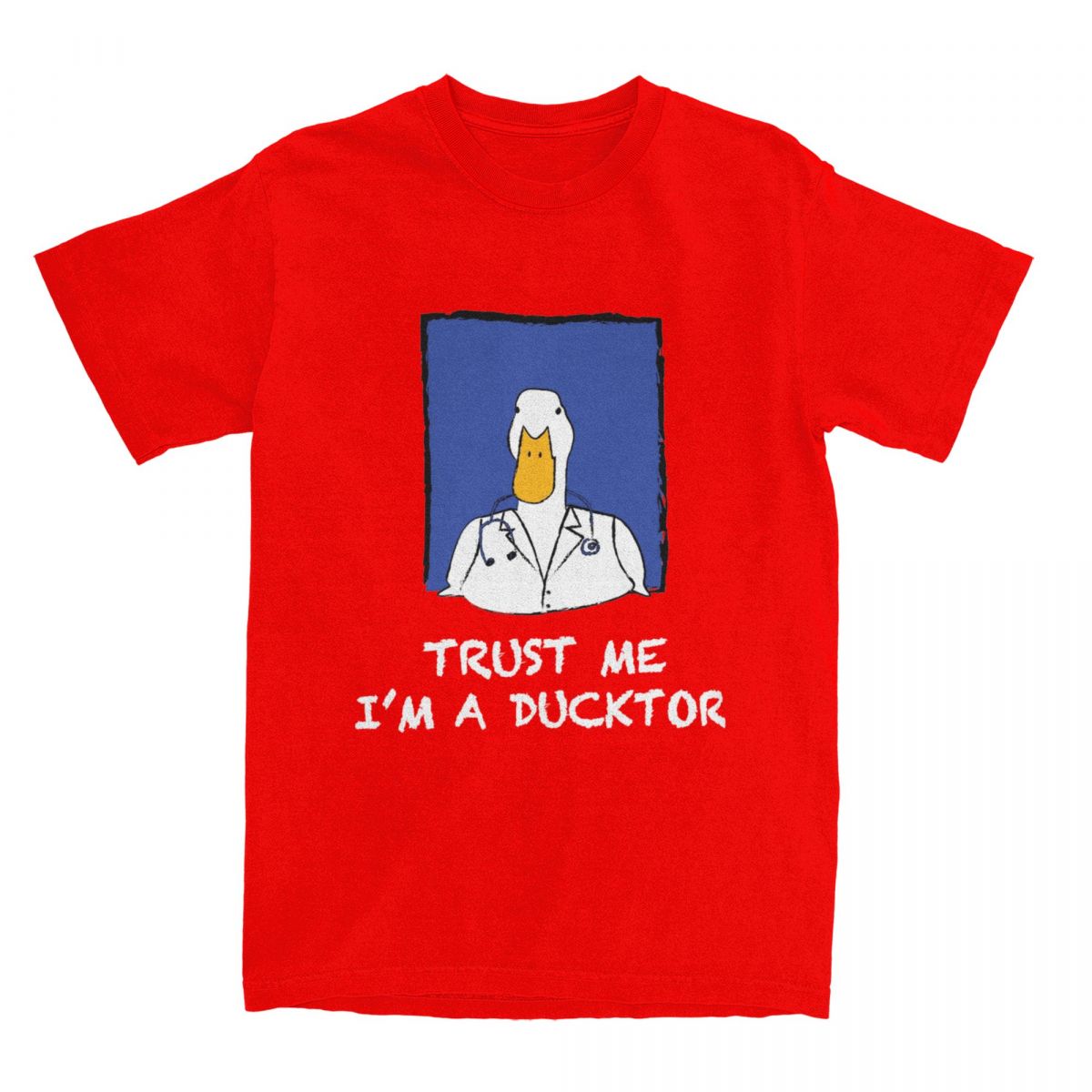 

Trust Me I Am A Doctor Funny Duck T Shirts Accessories Novelty Humor Joke Pure Cotton Tshirt Clothes Funny Tees Summer S
