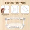 2Pcs Pen Holder Stand for Desk, Clear Pen Display Stand Pen Holder with 6 Slots, Makeup Brush Stand Rack Pen Stand Storage, Eyebrow Pencil Organizer