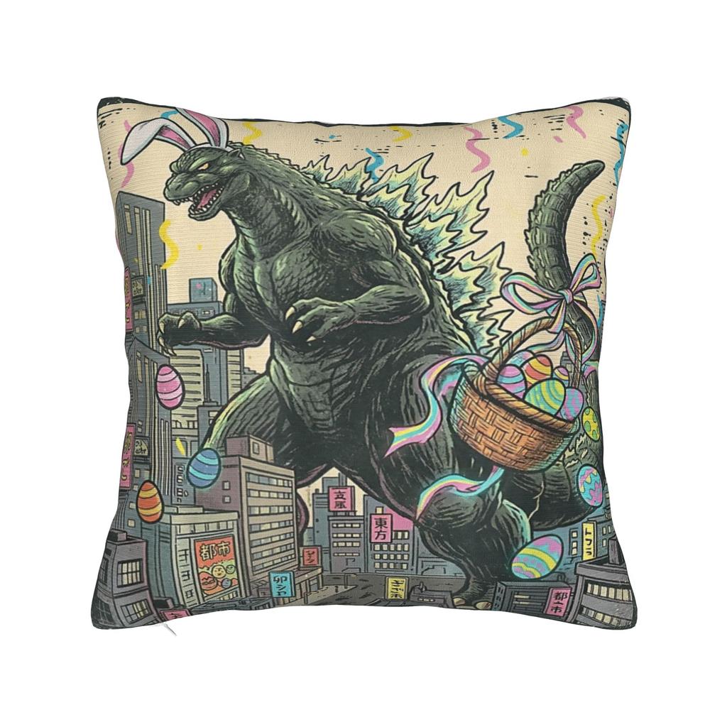Easter Kaiju Monster Ramen Japanese Kawaii Anime Pillowcases Retro Trendy Pillow Case For Sofa Home Decor Design Pillow Cover