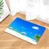 Sea Beach Palm Tree Scenery Decoration Kitchen Door Mats 40x60 Flannel Carpet Doormat Indoor Floor Bathroom Anti-Slip Rug