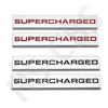 2 Stuks 3D Metaal SUPERCHARGED Letter Logo Auto Motor Embleem Auto Deur Spatbord Badge SUPERCHARGED P-Stickers Auto Styling Accessoires