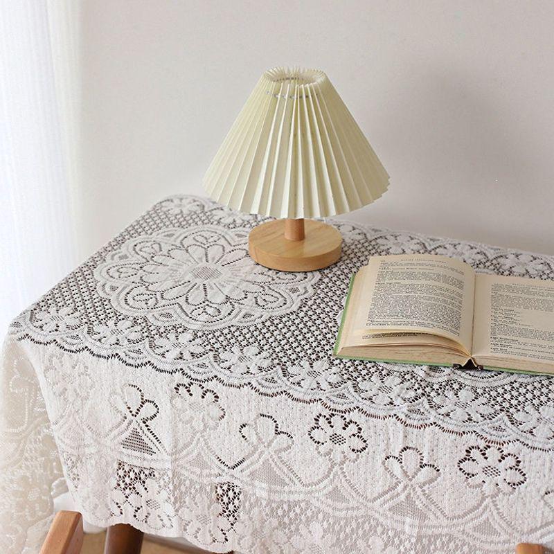 Off-White Lace Tablecloth - Round/Square, High-End Light Luxury Mat