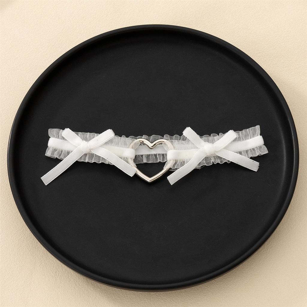 2025 Sexy Women's Black Lolita Elastic Personalized Lace Love Bow Versatile Dress Thigh Ring Leg Decoration for Women