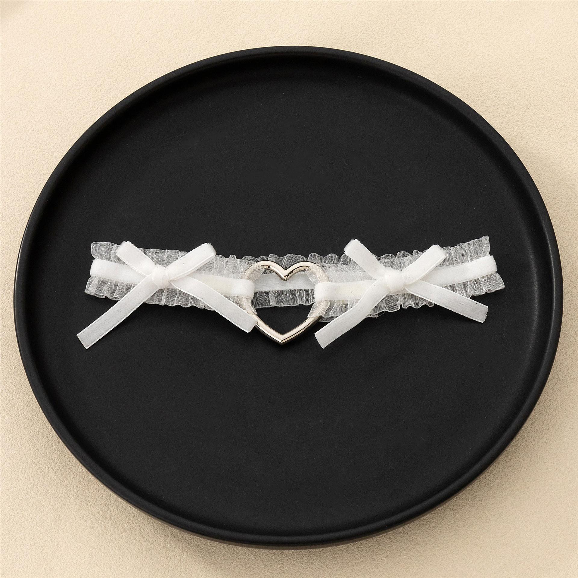 

2025 Сексуальное женское черное платье Лолиты эластичное персонализированное кружевное с бантом любви универсальное платье кольцо на бедро украшение для ноги для женщин one size зелёный