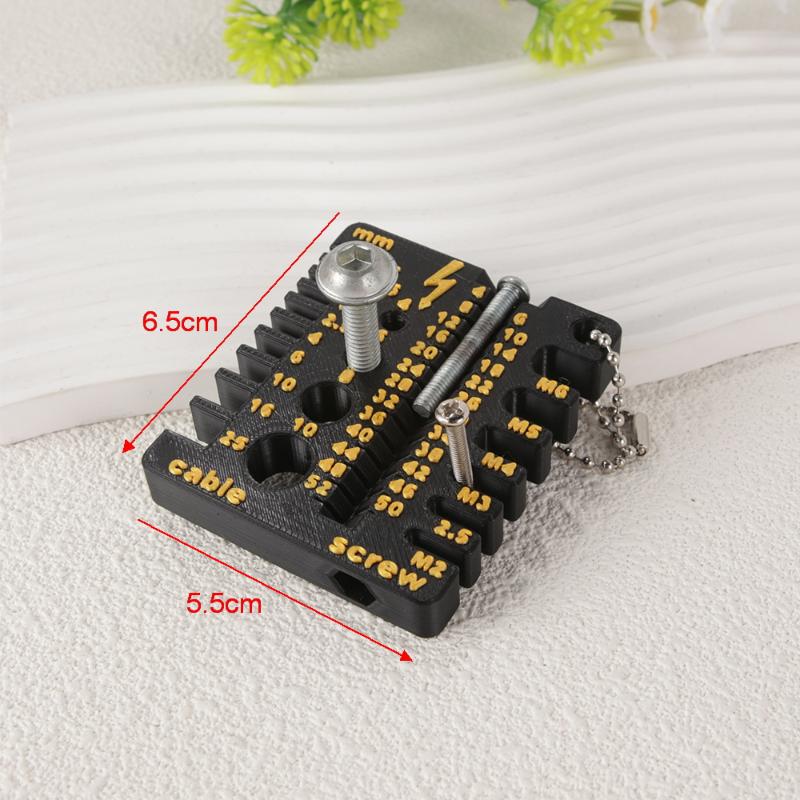1Pcs Portable Nut And Drill Bit Thread Checker 3D Printed Wire Screw Measuring Tool Screw Drill Bit Gauge For Nuts Bolts Threads