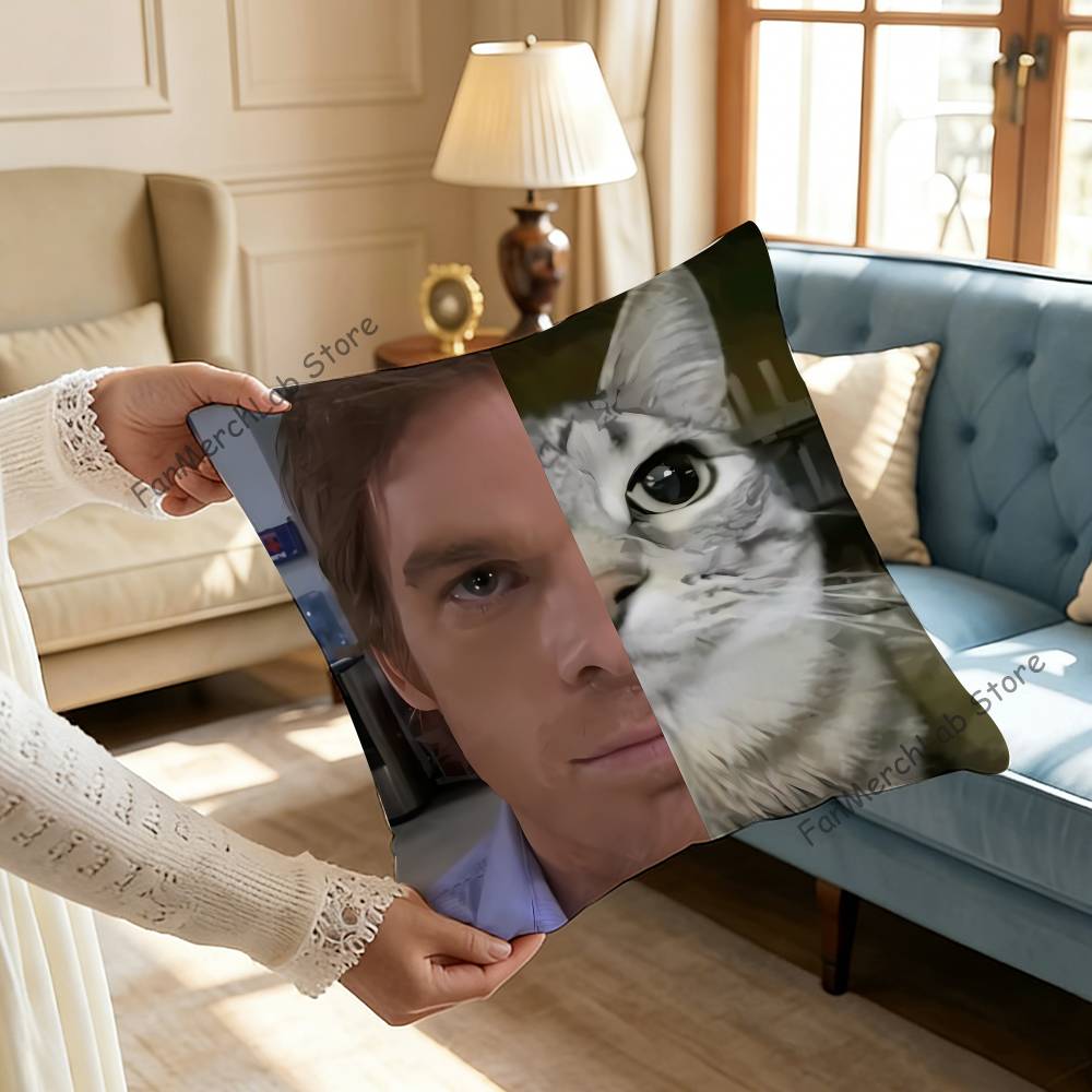 DDexter Morgan Pillowcase Pillowslip Cushion Plush Boys Girls Cartoon Anime Kawaii Decoration Kids Birthday Cute Gifts