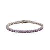 Bracciale Tennis Iced Out a Riga Singola con Zirconi Colorati in Ottone Placcato Rodio Gioielli di Moda per Donna Regalo