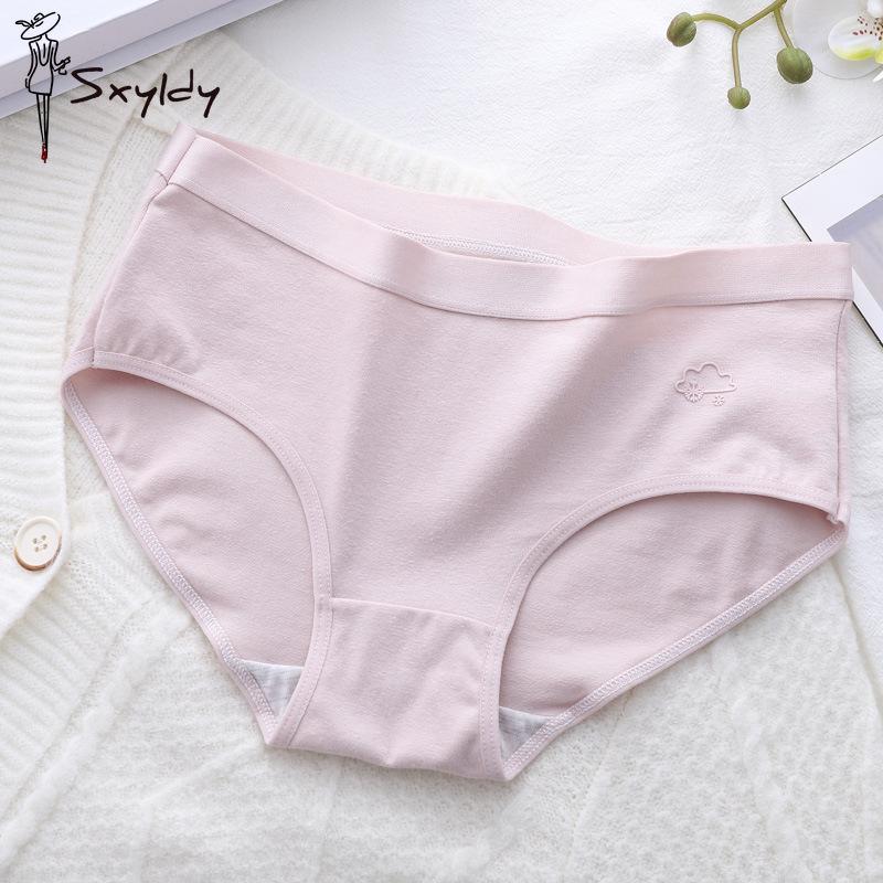 

Однотонные женские трусики из хлопка со средней талией, хлопковые антибактериальные, дышащие, удобные, внутренние трусики XL розовый