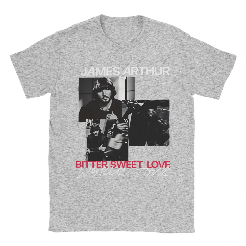 Summer James Arthur World Tour Trending T Shirts 100 Cotton Tee Shirt for Unisex Women Y2K Retro Big Size Short Sleeve Clothing