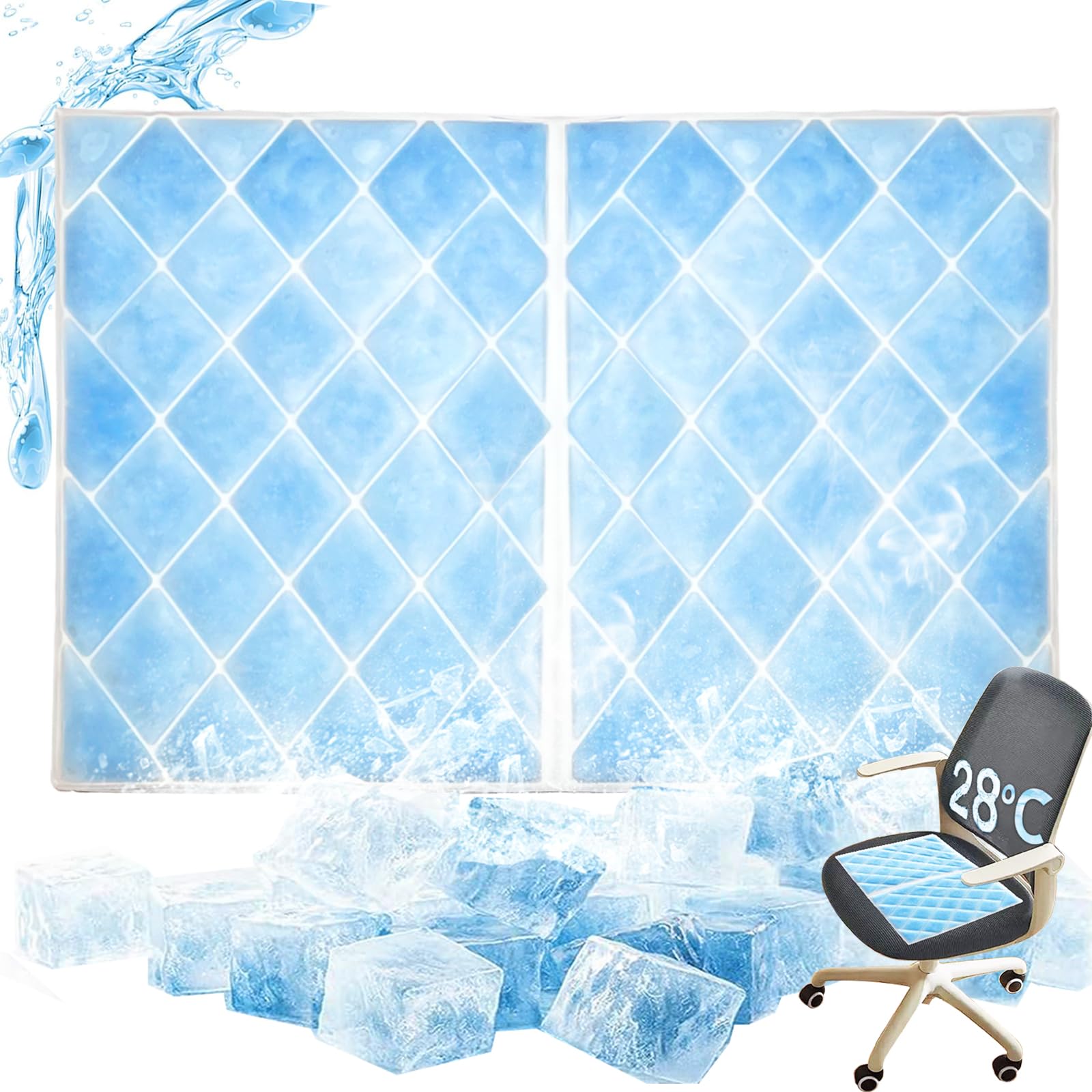 

Лед Лед Тепловой удар Охлаждение Замерзает Естественно при Охлаждении Без Тепла Для Взрослых и Детей Подушка, Пакет, Профилактика, Коврик, 28°C, Накладка, Конденсат, синий