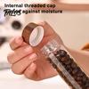Talos Glass Mini Storage Jar, with Wood Lid, Moisture Proof Portable Small Container, for Coffee Beans Tea Sugar Spices Kitchen Organizer