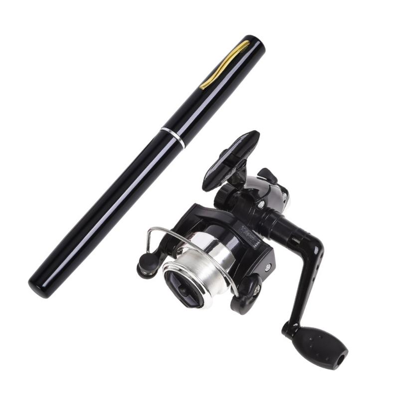 Pen Style Foldable Fishing Rod with Reel Set for Ice Fishing, Pocket Telescopic Mini Pen Shape Fishing Rod and Reel Set