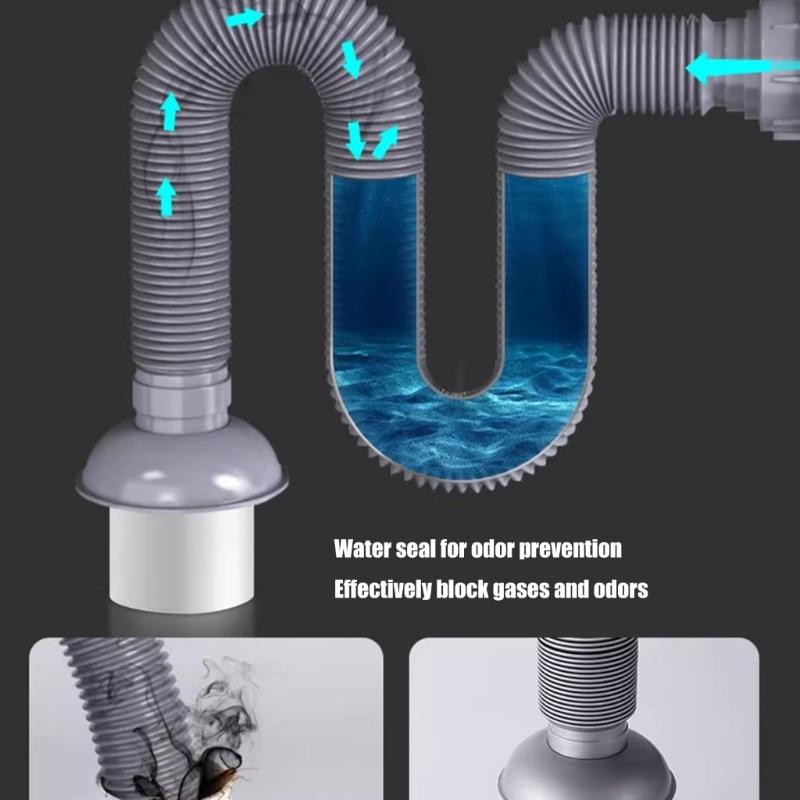 Set di Accessori Drenanti Robusti Comprensivo di Lavelli Singoli Doppi Assemblaggio Tubo di Scarico per Uso in Cucine Moderne