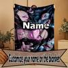 Custom Name Personalized Demon Slayer Print Blanket, Home Decor, Bedroom, Sofa, Camping, Couch, Gifts for Birthday Christmas