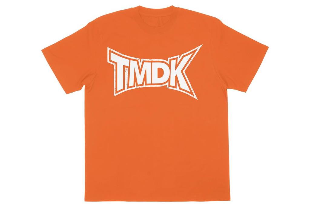 New Japan Pro-Wrestling T-Shirt, TMDK Dry T-Shirt, Orange X White, Size S, 5941102490