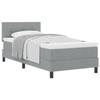 VidaXL Lit à ressorts avec matelas gris clair 90x200 cm en tissu 3338657