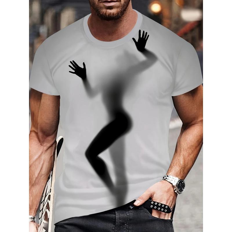 Summer Fun Men's T Shirt 3D Graphic Abstract Stylish Classic O-Neck Short Sleeve Top Daily